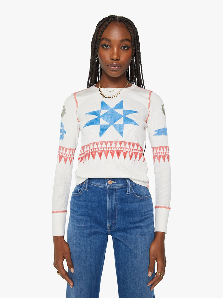Off White Nordic Dream Itty Bitty Goodie Thermal Top