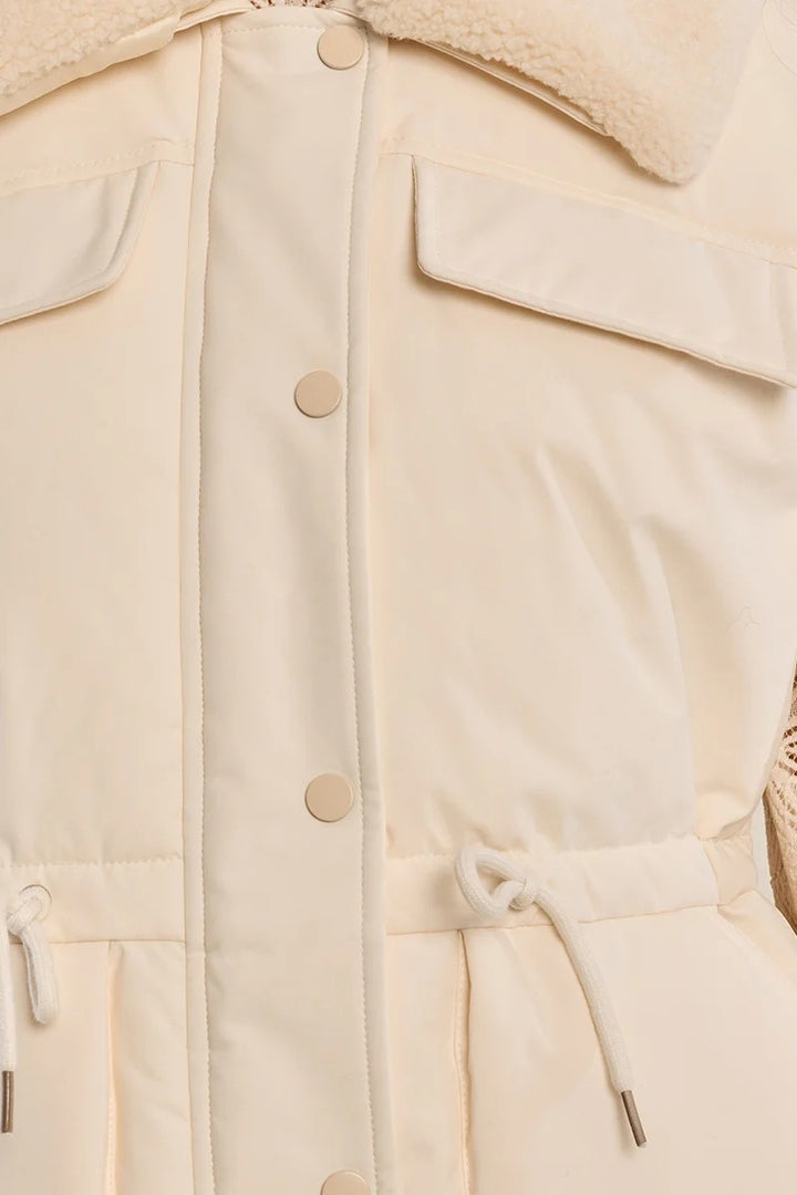 Off White Sleeveless Padded Jacket