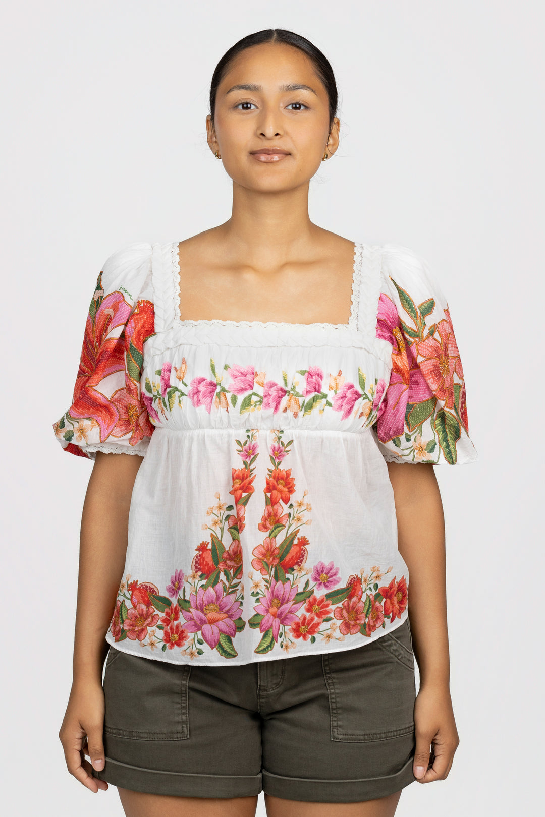Off White Summer Fruit Blouse