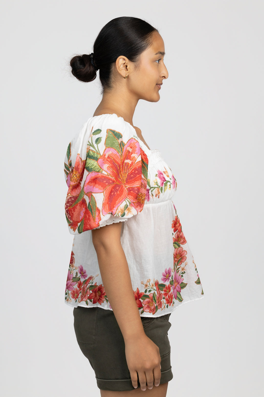 Off White Summer Fruit Blouse