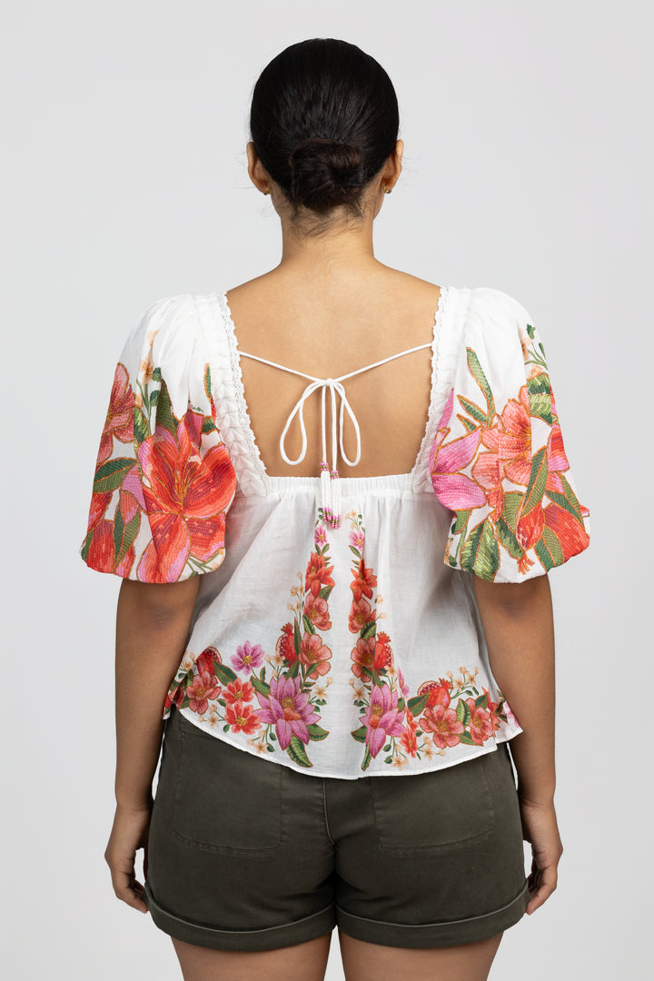Off White Summer Fruit Blouse