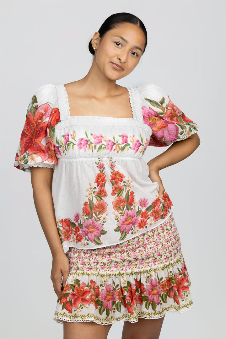 Off White Summer Fruit Blouse