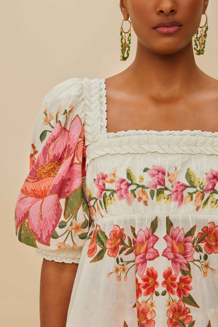Off White Summer Fruit Blouse