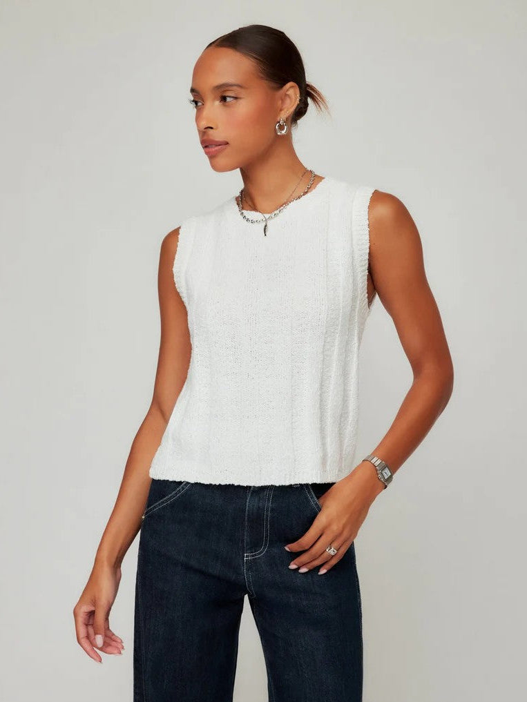 Off White Zaydee Crochet Tank