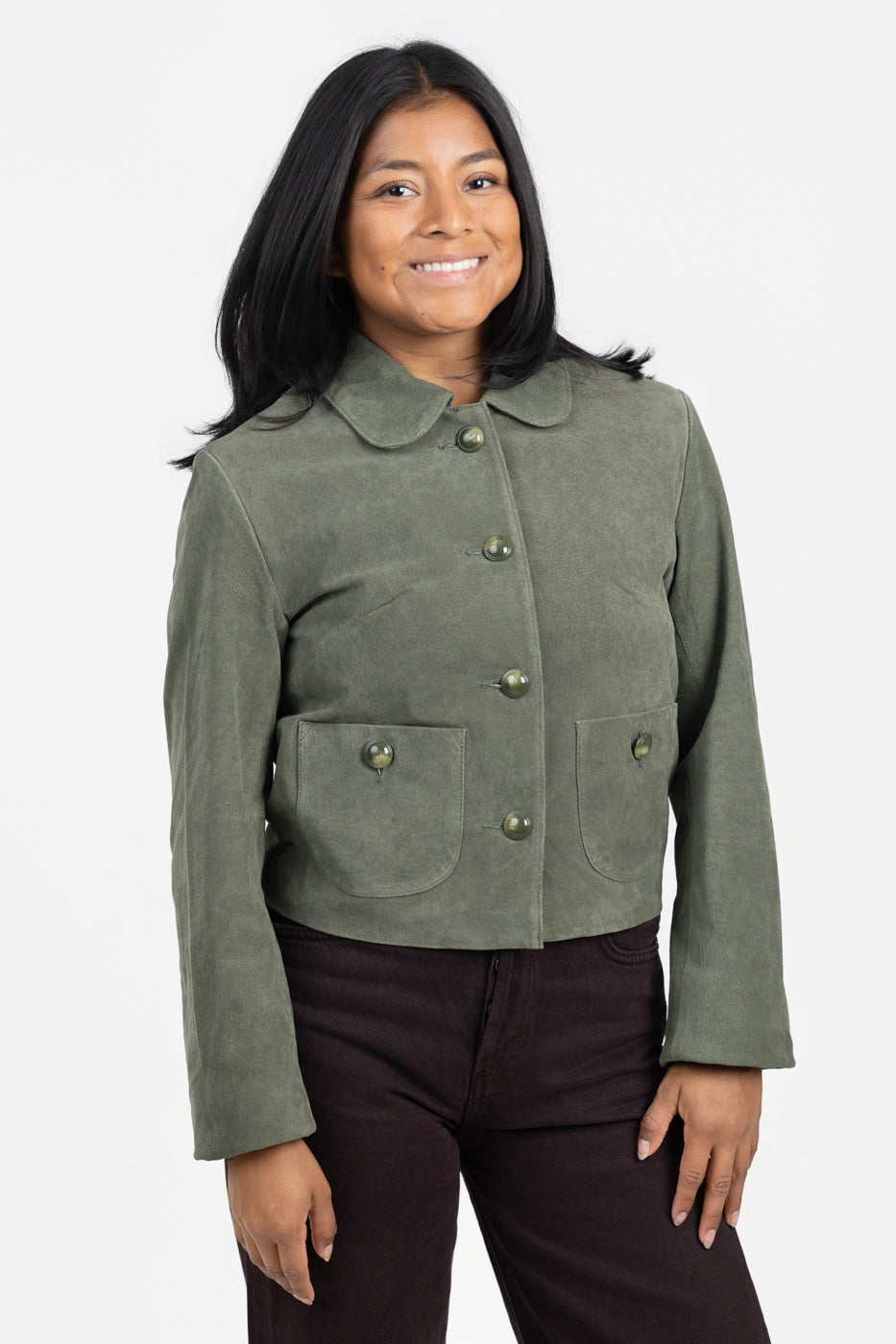 Olive Benly Suede Jacket