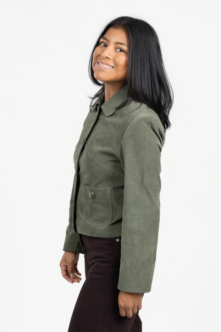Olive Benly Suede Jacket