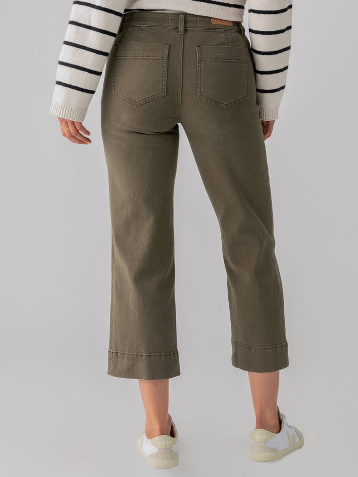 Olive Green Standard Rise Denim Pant