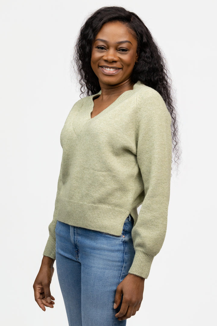 Olive Heather Sweater