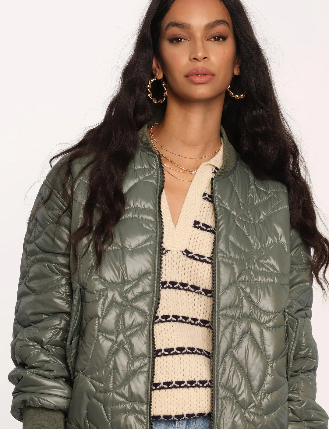 Olive Malia Bomber Jacket