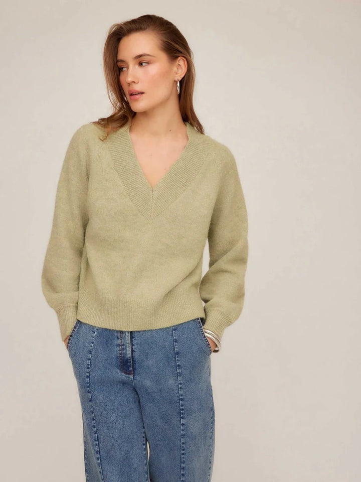Olive Heather Sweater