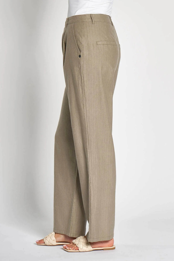Olive High Rise Straight Leg Lenya Pant