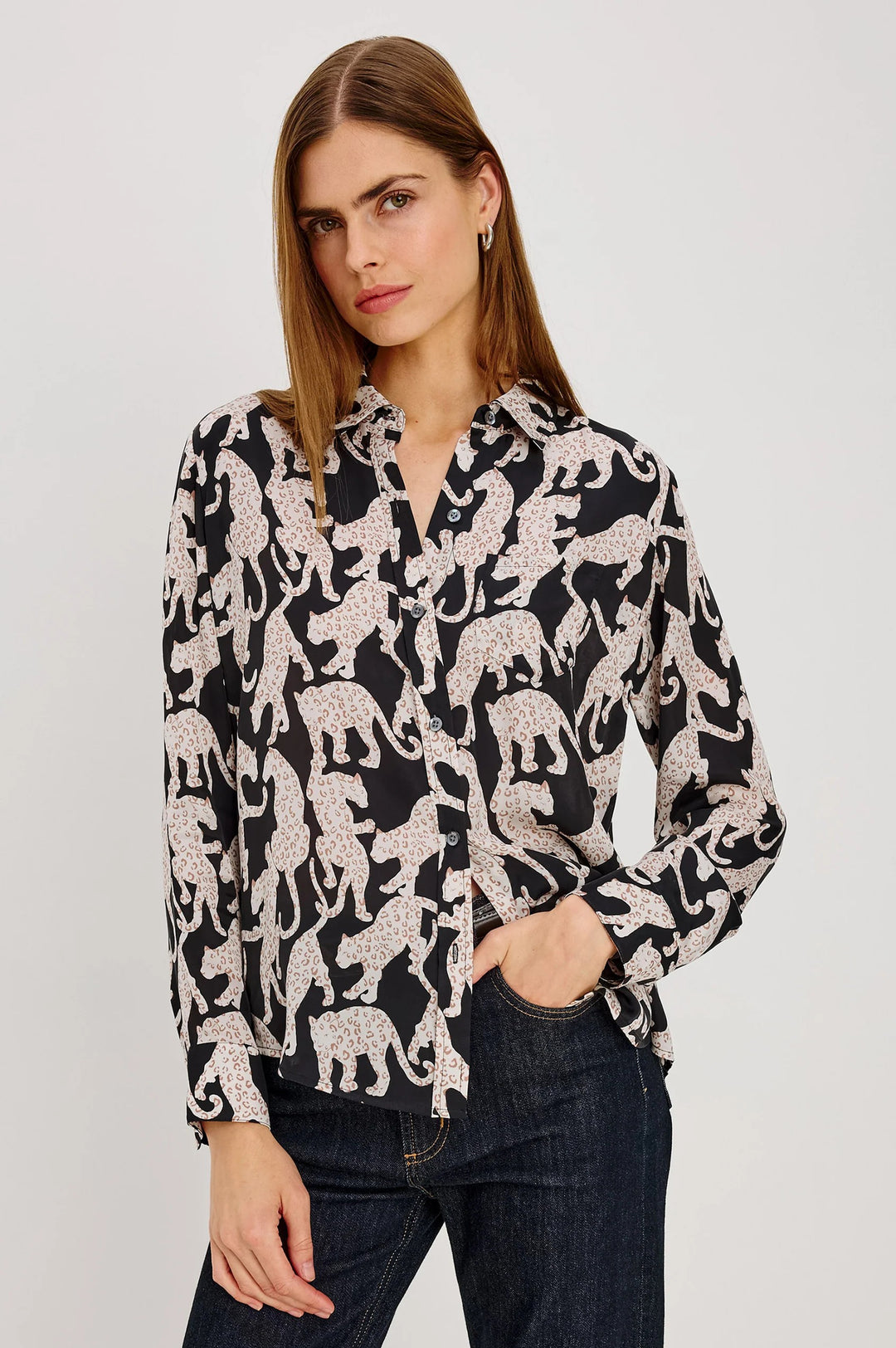 Onyx Jaguar Alyssa Blouse