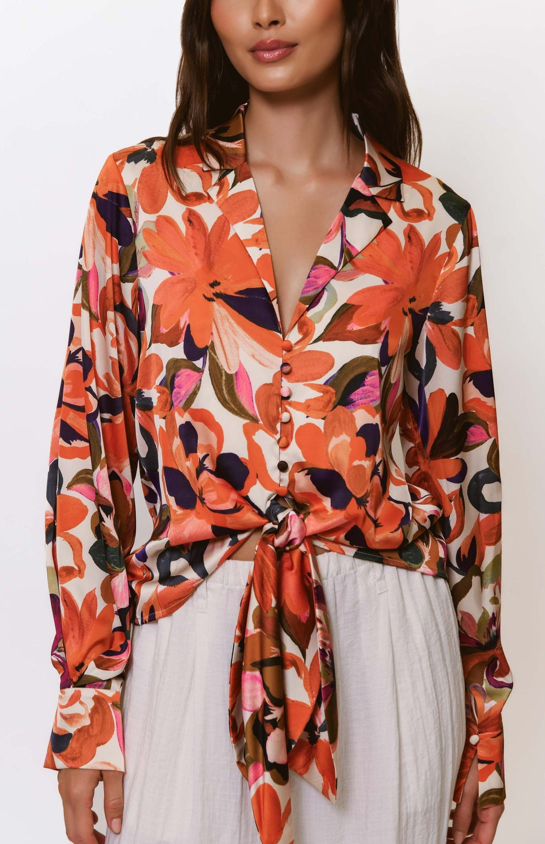 Orange Lush Tropical Carys Blouse