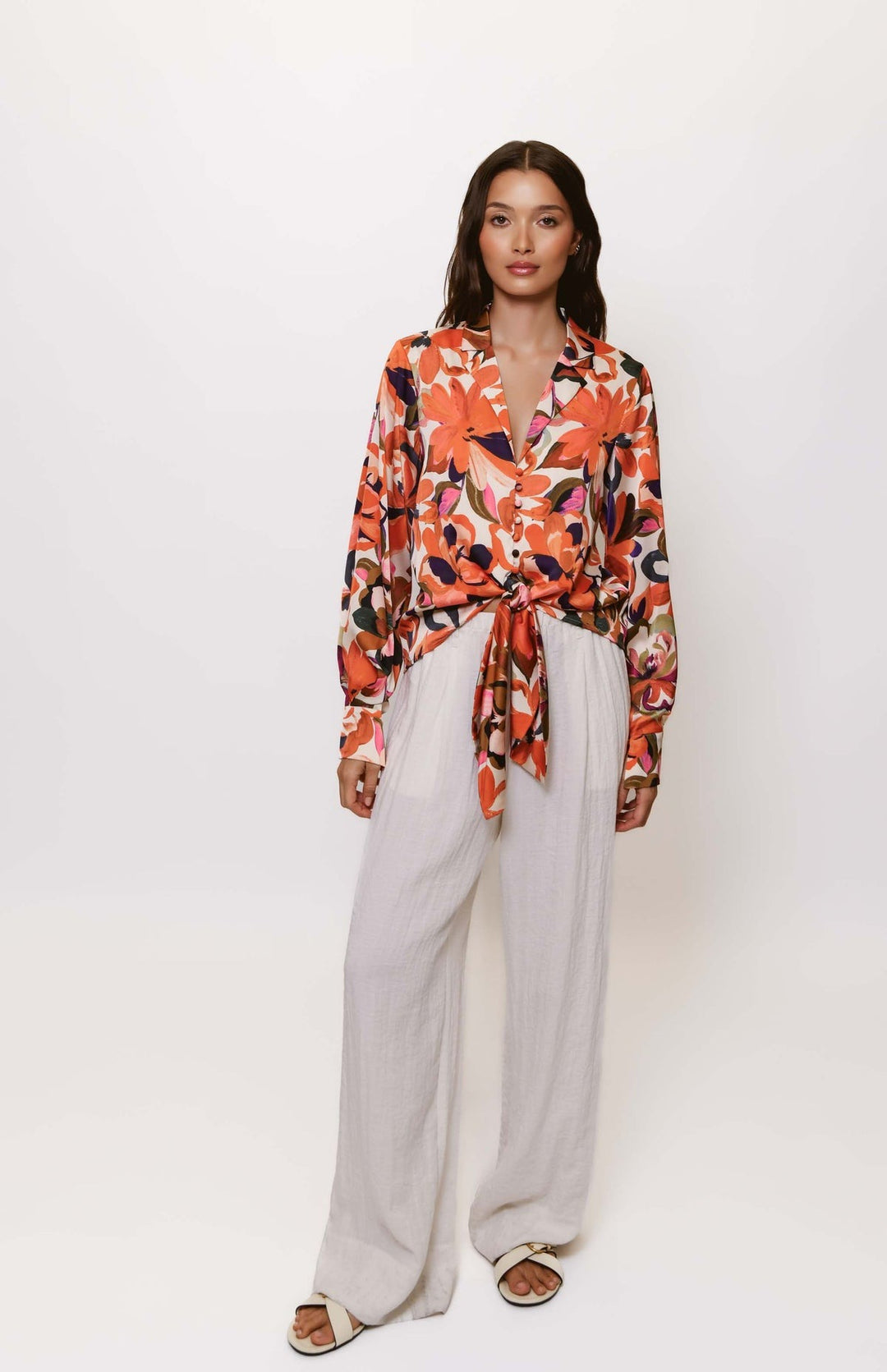 Orange Lush Tropical Carys Blouse