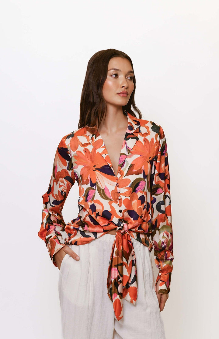 Orange Lush Tropical Carys Blouse