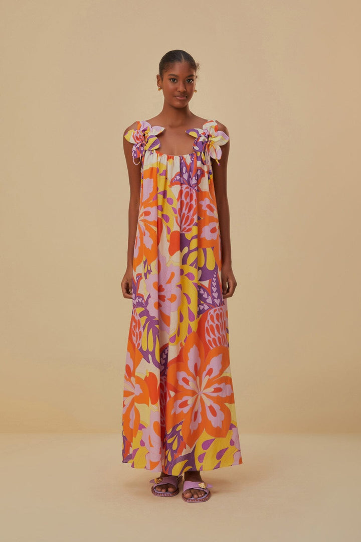 Psychedelic Floral Lee Maxi Dress