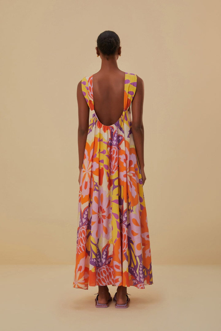 Psychedelic Floral Lee Maxi Dress