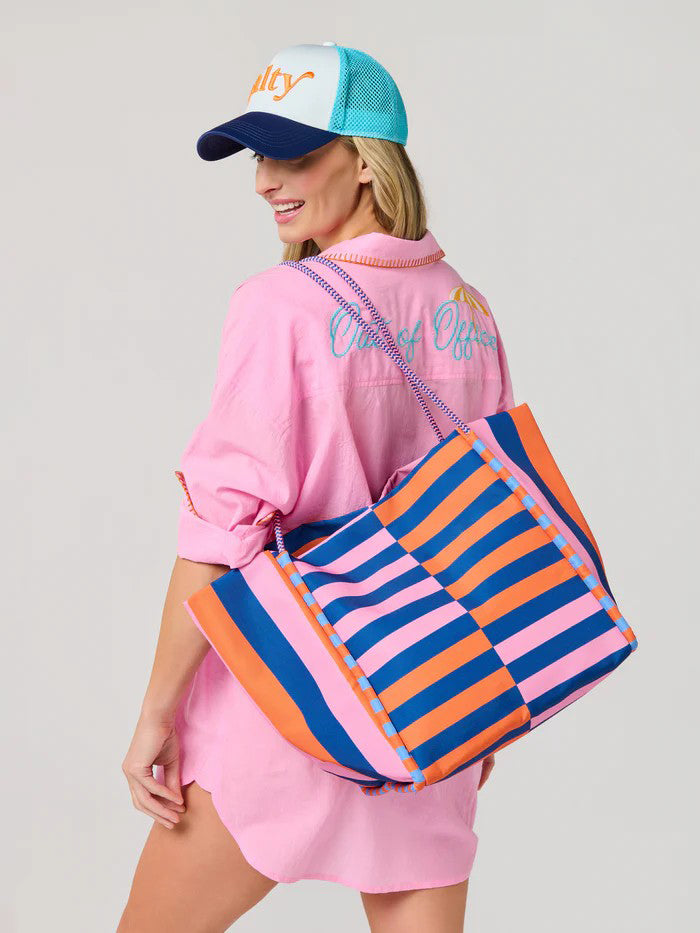 Orange Multi Stripe Samba Tote
