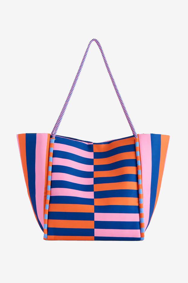 Orange Multi Stripe Samba Tote