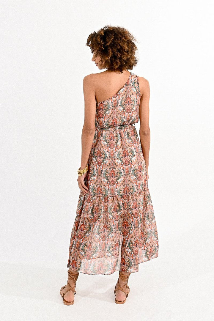 Paisley Rani One-Shoulder Maxi Dress