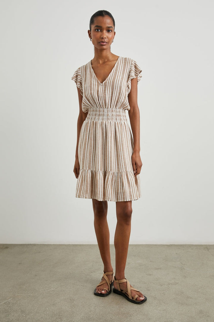 Palo Santo Stripe Linen Tara Mini Dress