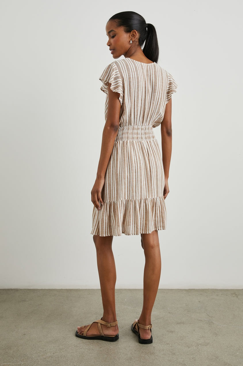 Palo Santo Stripe Linen Tara Mini Dress