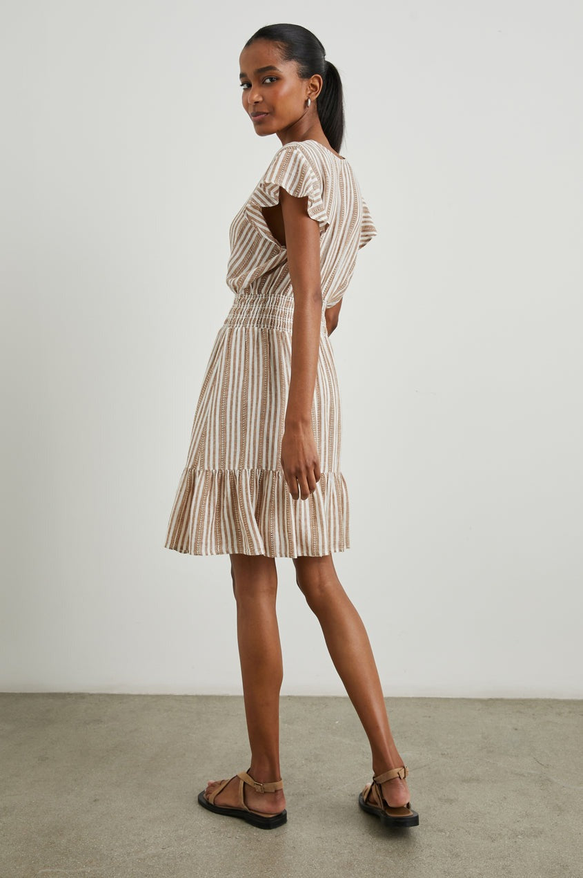 Palo Santo Stripe Linen Tara Mini Dress