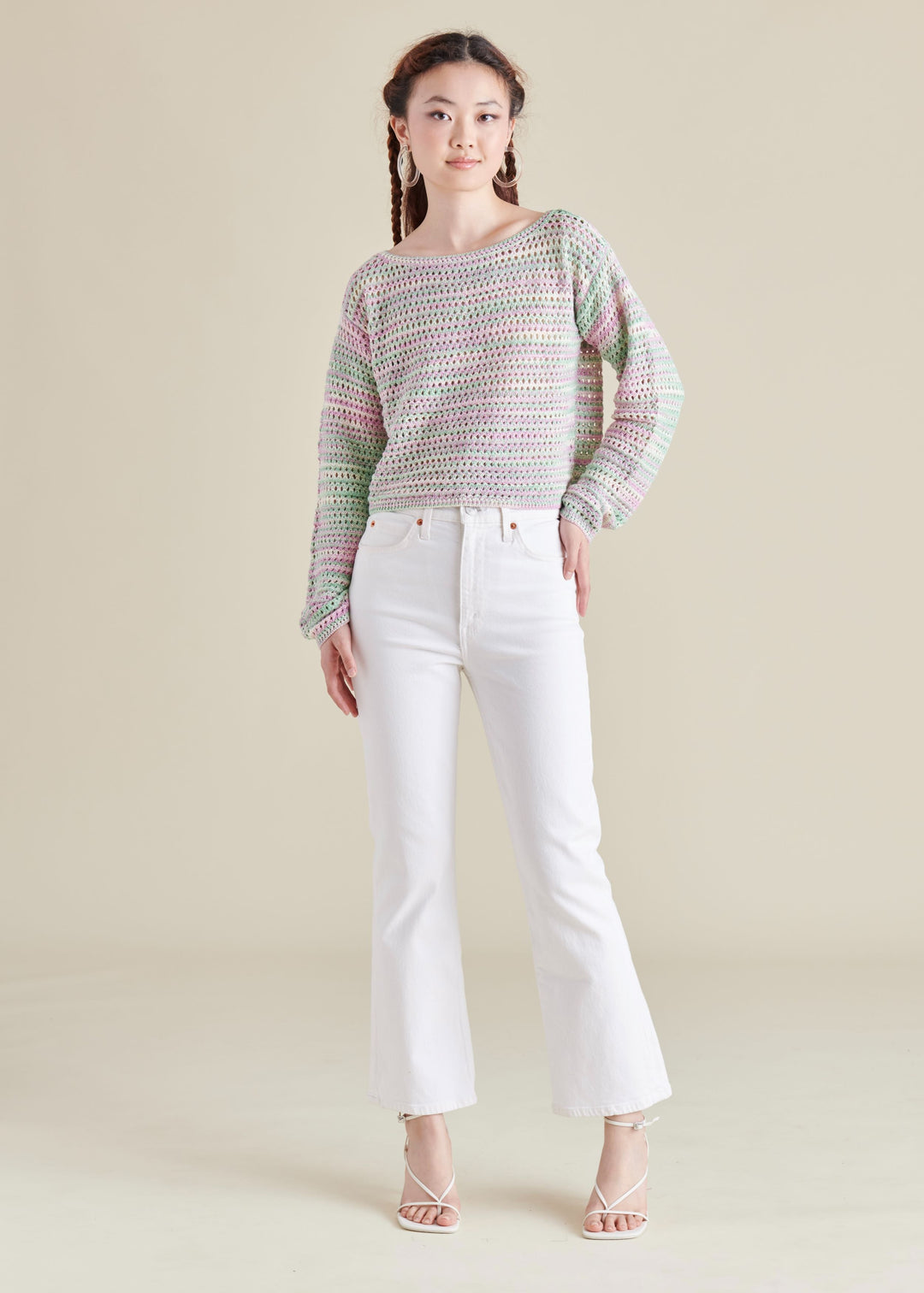 Pastel Open Knit Delcia Sweater