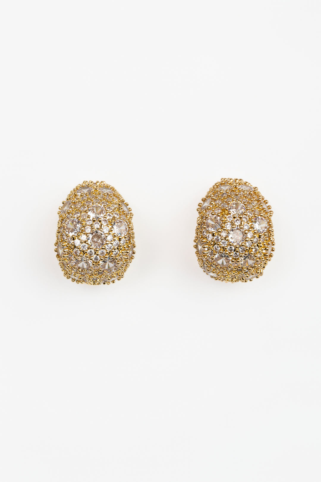 Pave Crystal Gumdrop Earrings