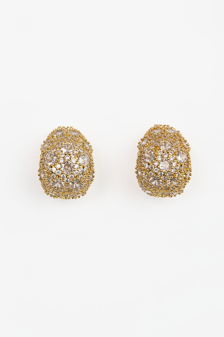 Pave Crystal Gumdrop Earrings