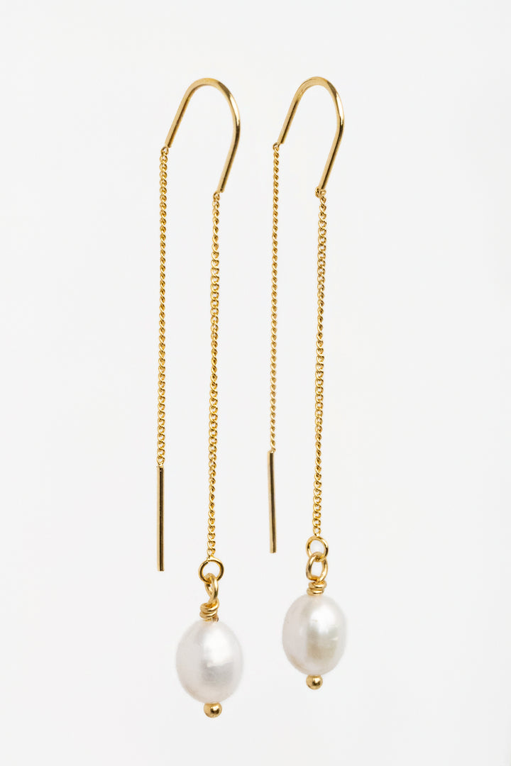 Pearl Threader Earrings