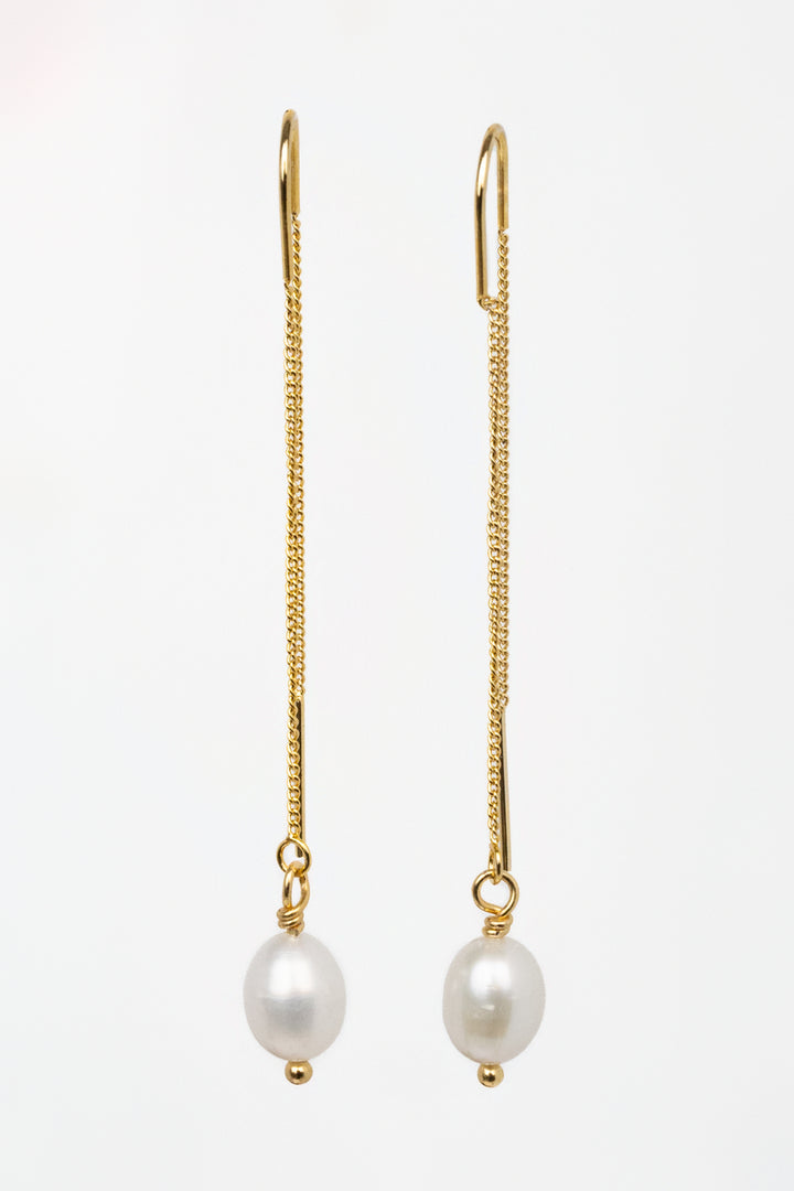 Pearl Threader Earrings