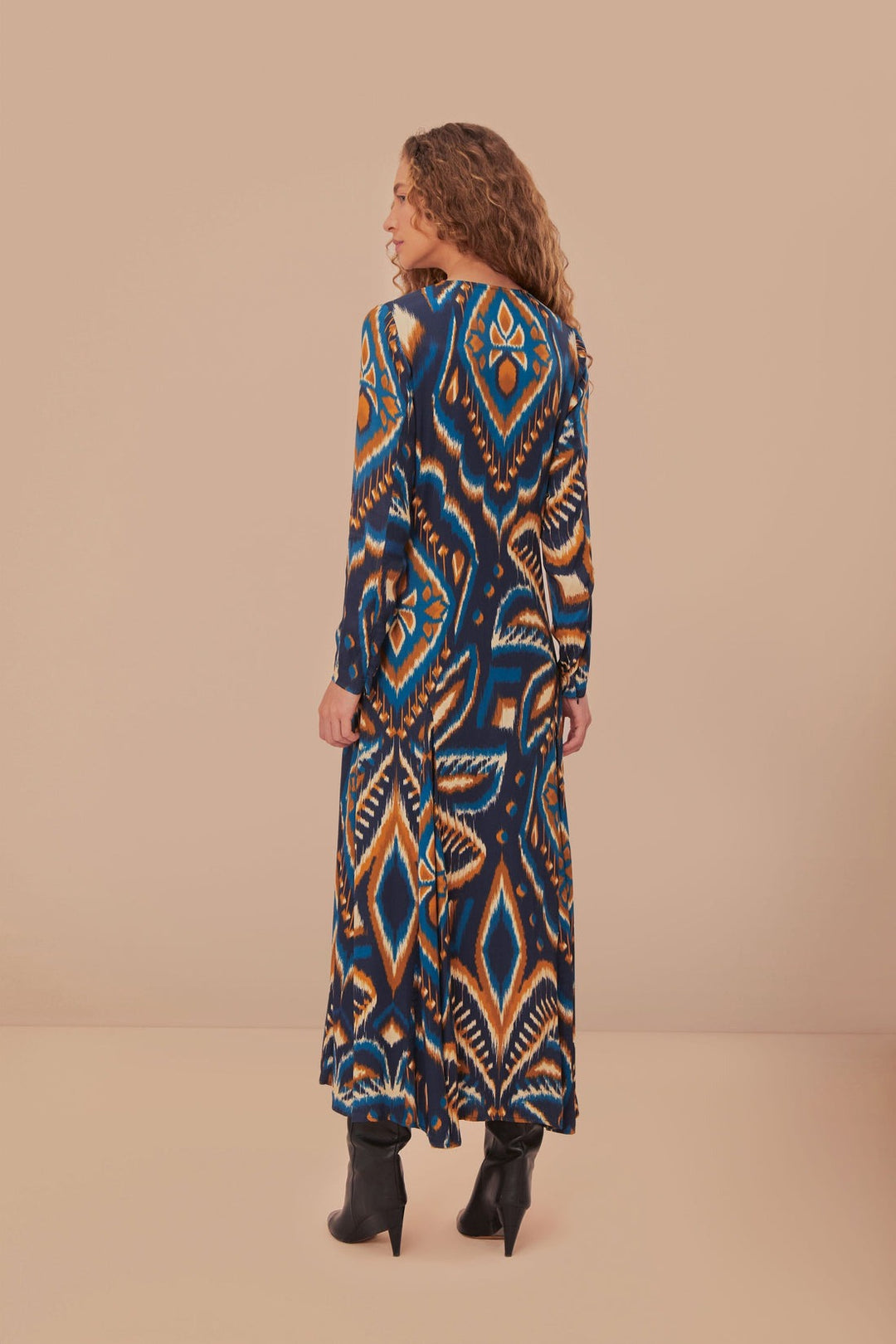 Pineapple Ikat Blue Maxi Dress Fourteenth Boutique Pineapple Ikat Blue Maxi Dress Fourteenth Boutique