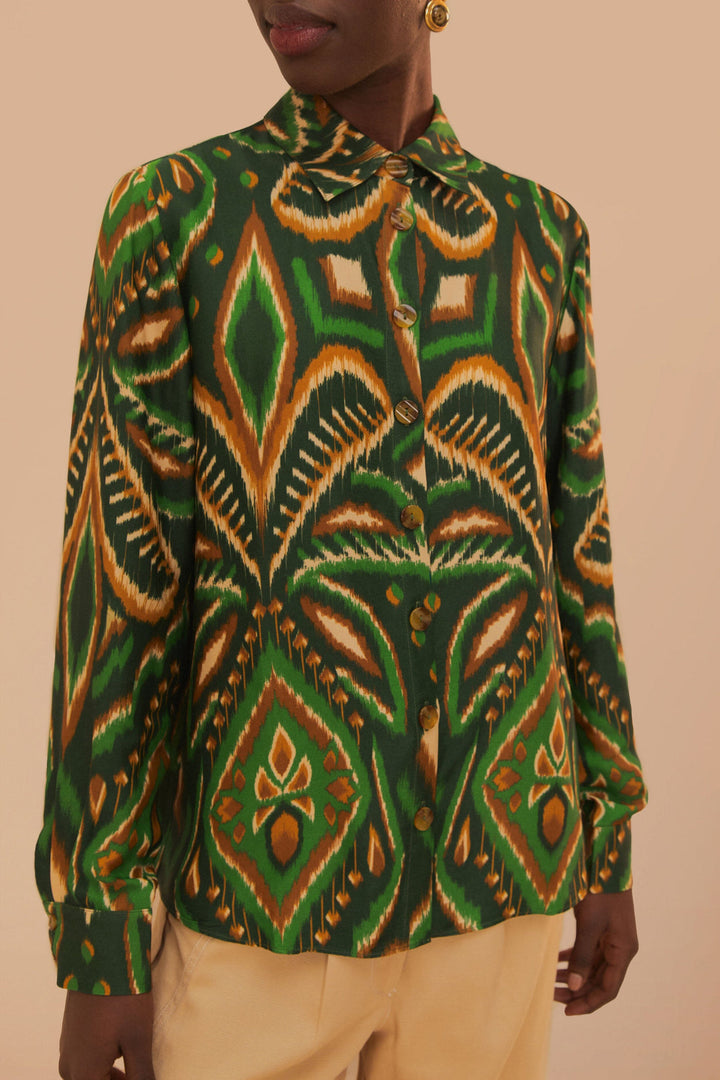 Pineapple Ikat Green Shirt