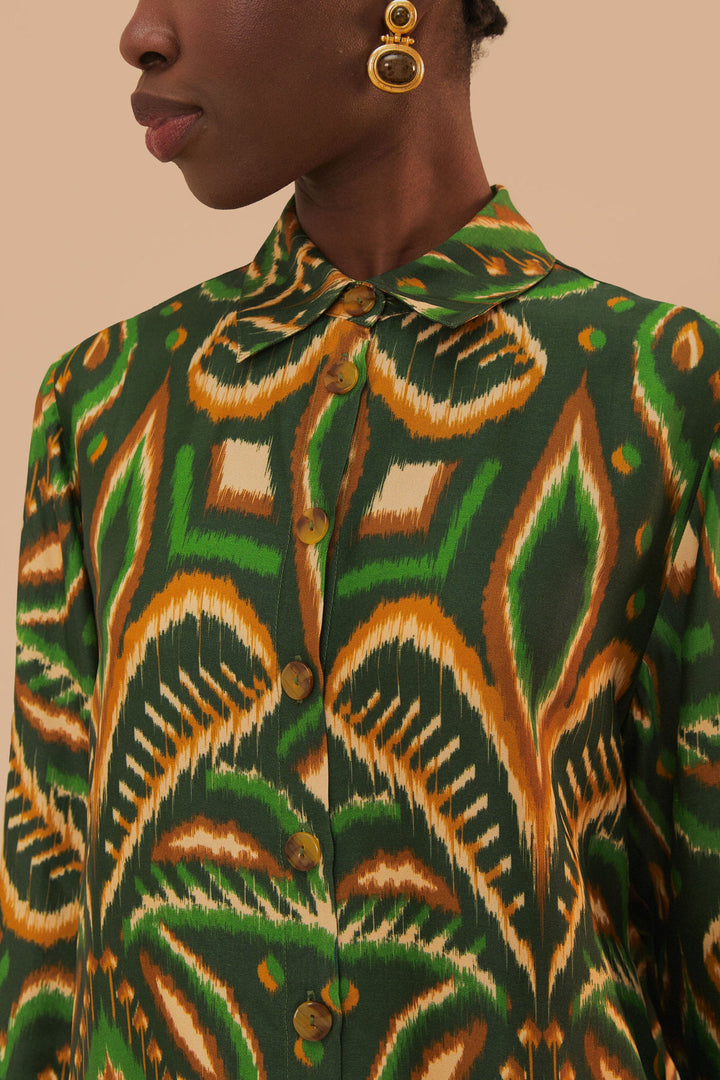 Pineapple Ikat Green Shirt