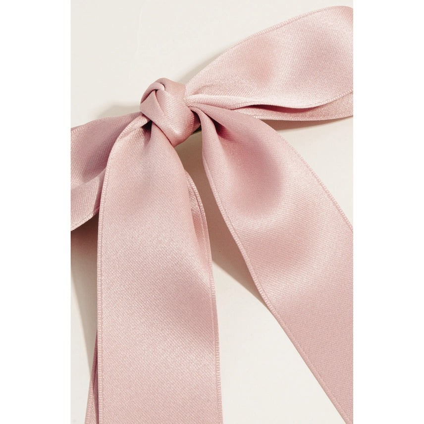 Pink Ribbon Bow Hair Clip