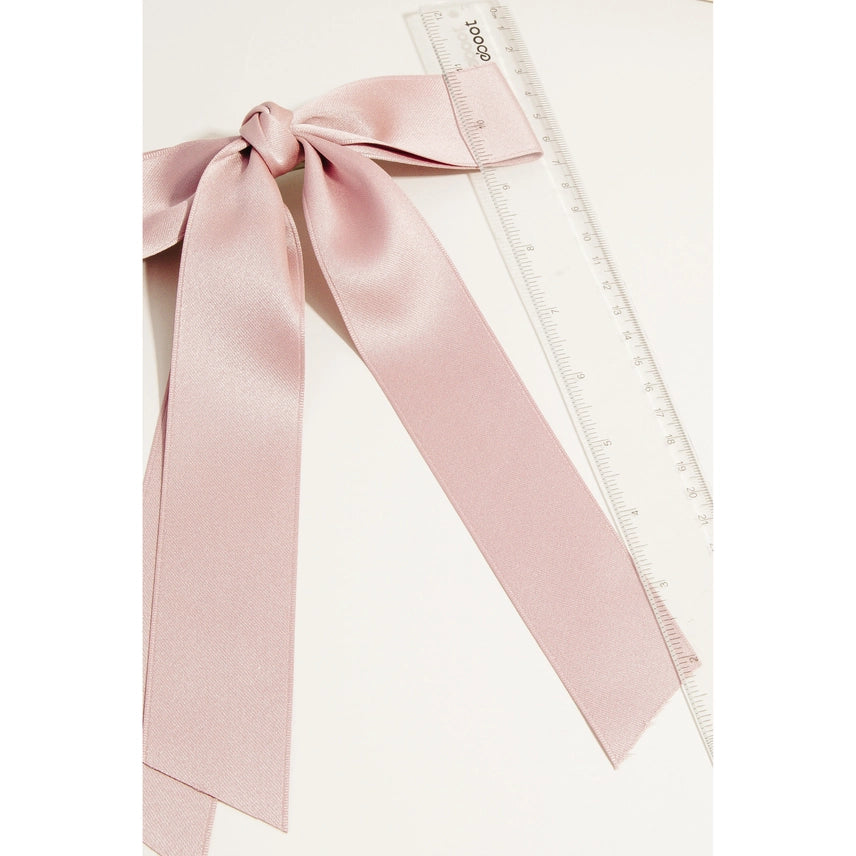 Pink Ribbon Bow Hair Clip