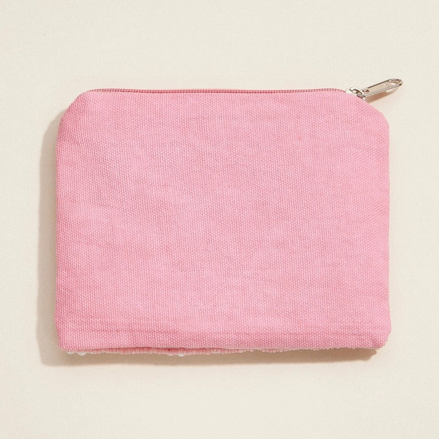 Pink Flamingo Beaded Pouch