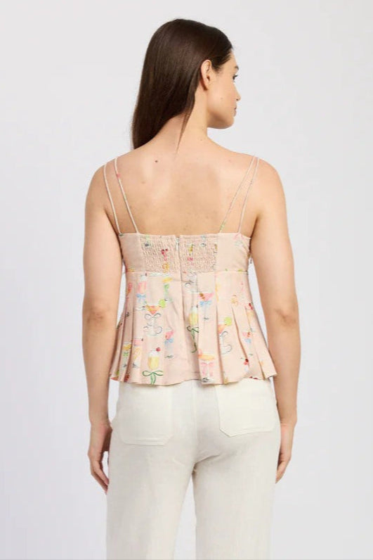 Pink Pintuck Pleat Mia Top