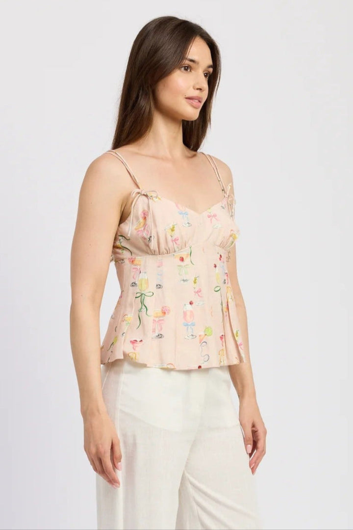 Pink Pintuck Pleat Mia Top