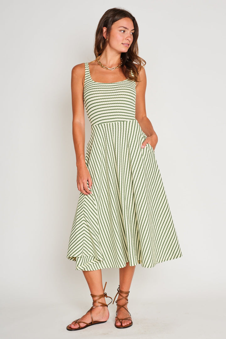 Pistachio Cream Sleeveless Audrey Dress