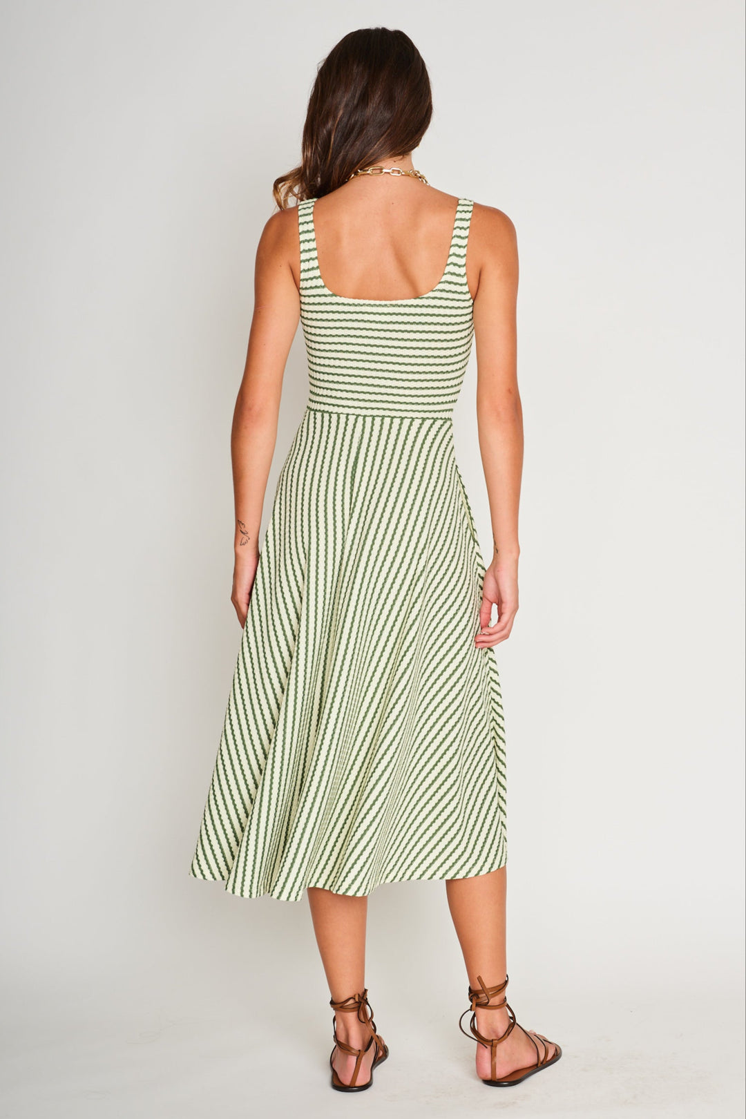 Pistachio Cream Sleeveless Audrey Dress