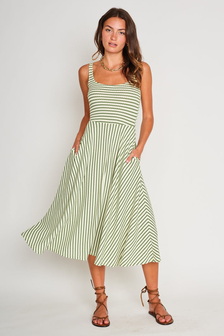 Pistachio Cream Sleeveless Audrey Dress