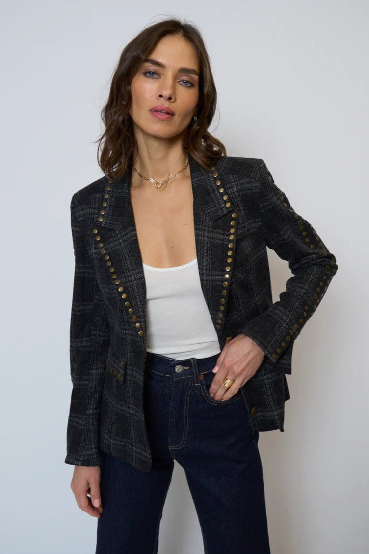 Plaid Studded Jay Jacket