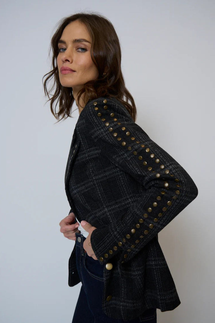 Plaid Studded Jay Jacket