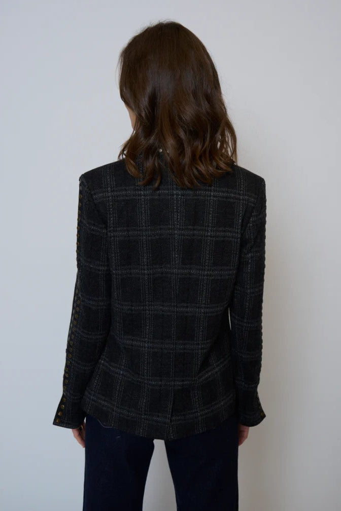 Plaid Studded Jay Jacket