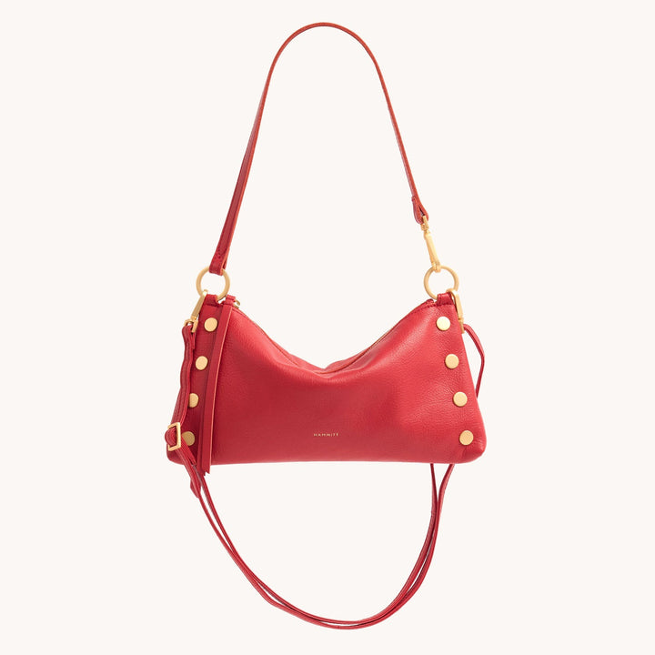 Poppy Red Brushed Gold Kyle Shoulder Bag