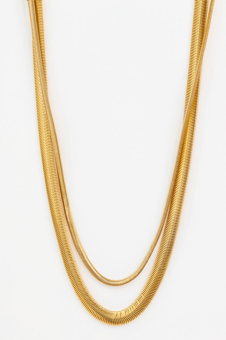 Pre-Layered Slinky Snake Chain Necklace