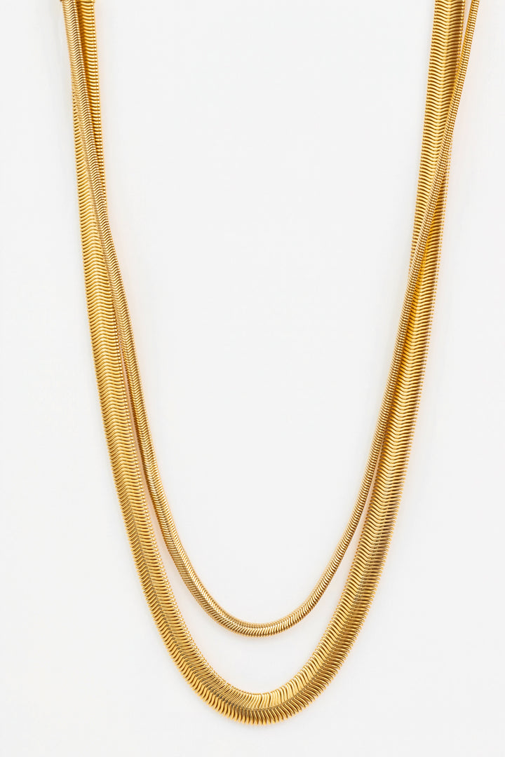 Pre-Layered Slinky Snake Chain Necklace