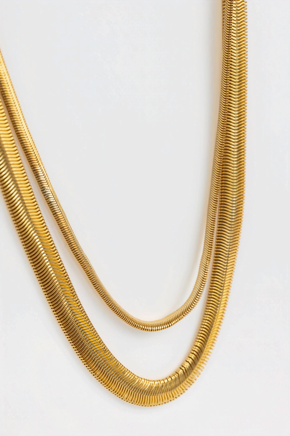 Pre-Layered Slinky Snake Chain Necklace